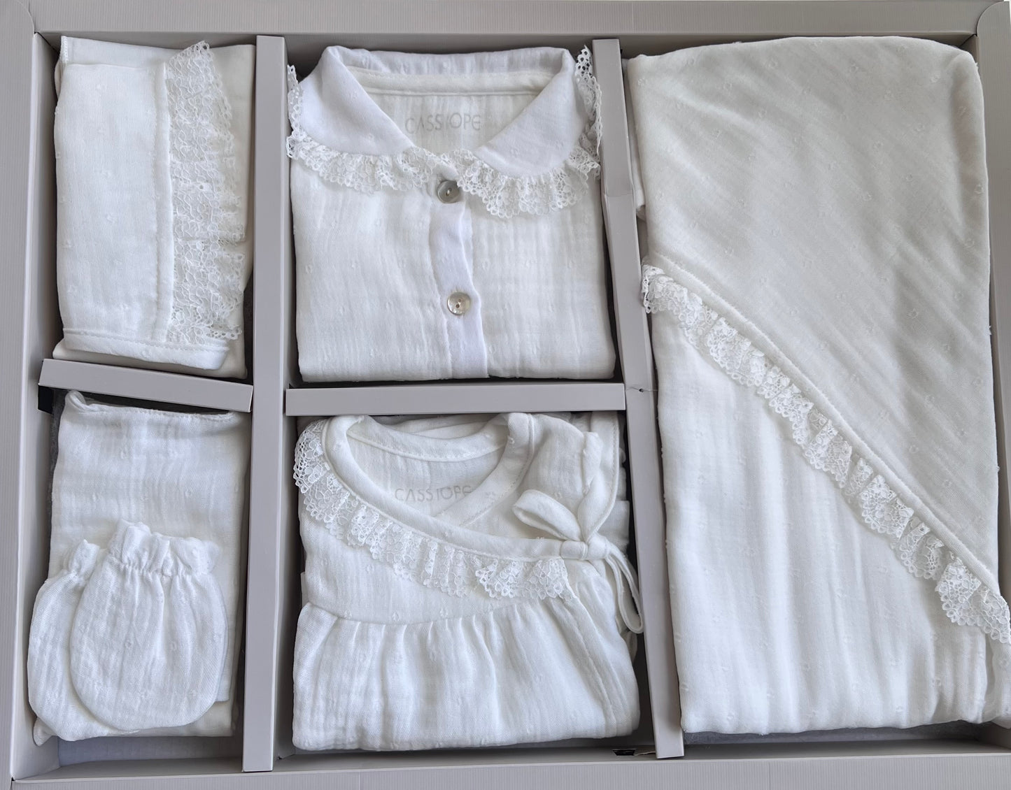 Baby Newborn Musselinzauber 10 Teilig - in Ecru