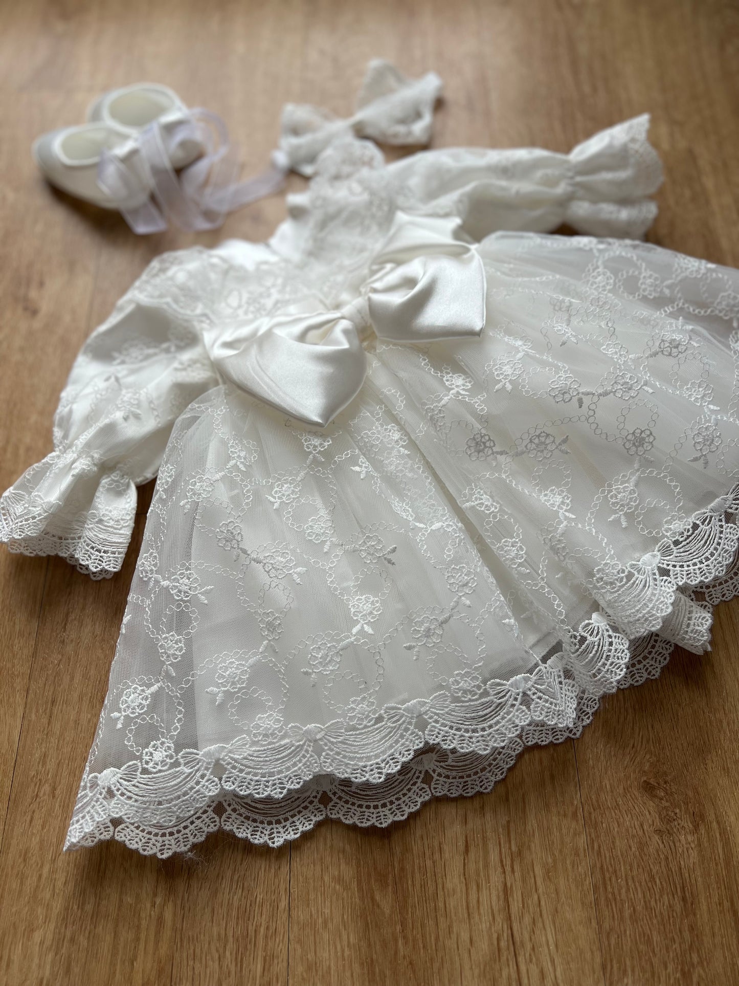 Baby Taufset/Mevlütset - 4 Teilig Deluxe / Creme 3-6 Mon.