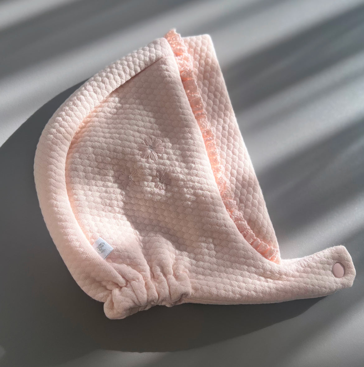 Baby Mütze 3 Blumig - Rosa