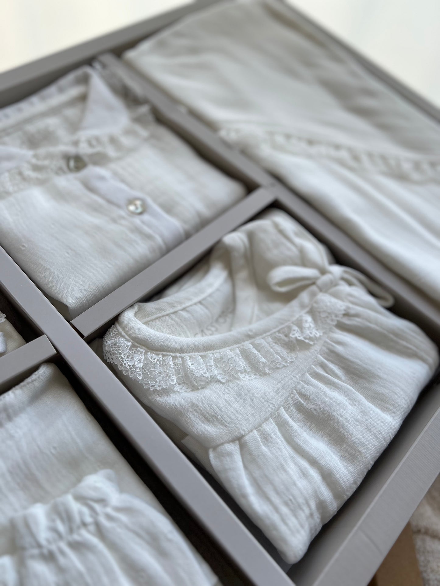 Baby Newborn Musselinzauber 10 Teilig - in Ecru