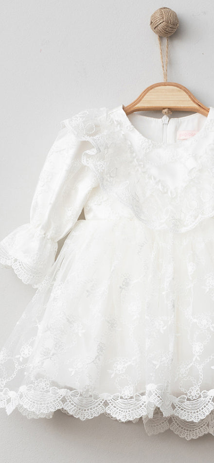 Baby Taufset/Mevlütset - 4 Teilig Deluxe / Creme 0-3 Mon.