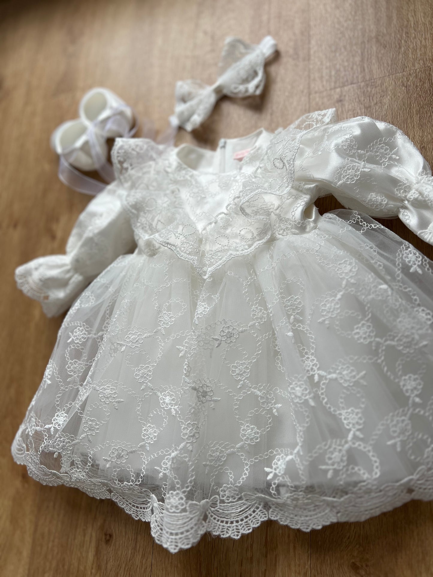 Baby Taufset/Mevlütset - 4 Teilig Deluxe / Creme 0-3 Mon.