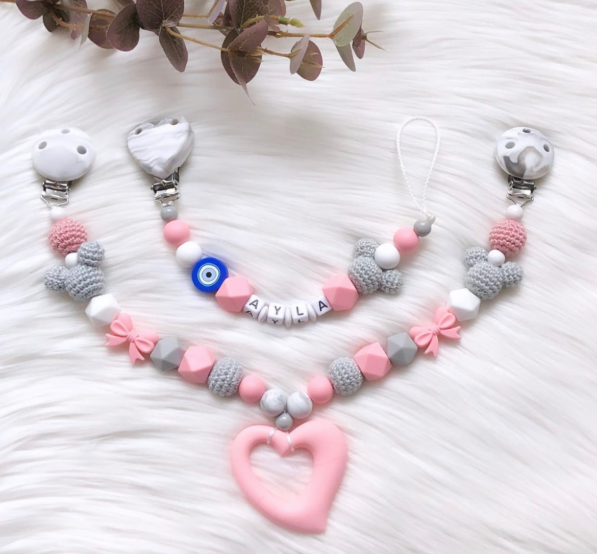 Wagenkette Candy Maus mit Herz Anhänger