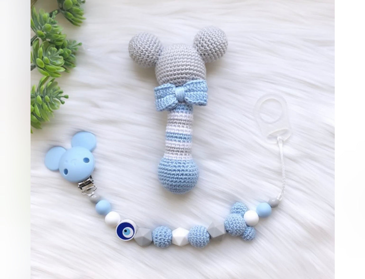 Schnullerkette Nazar Blau