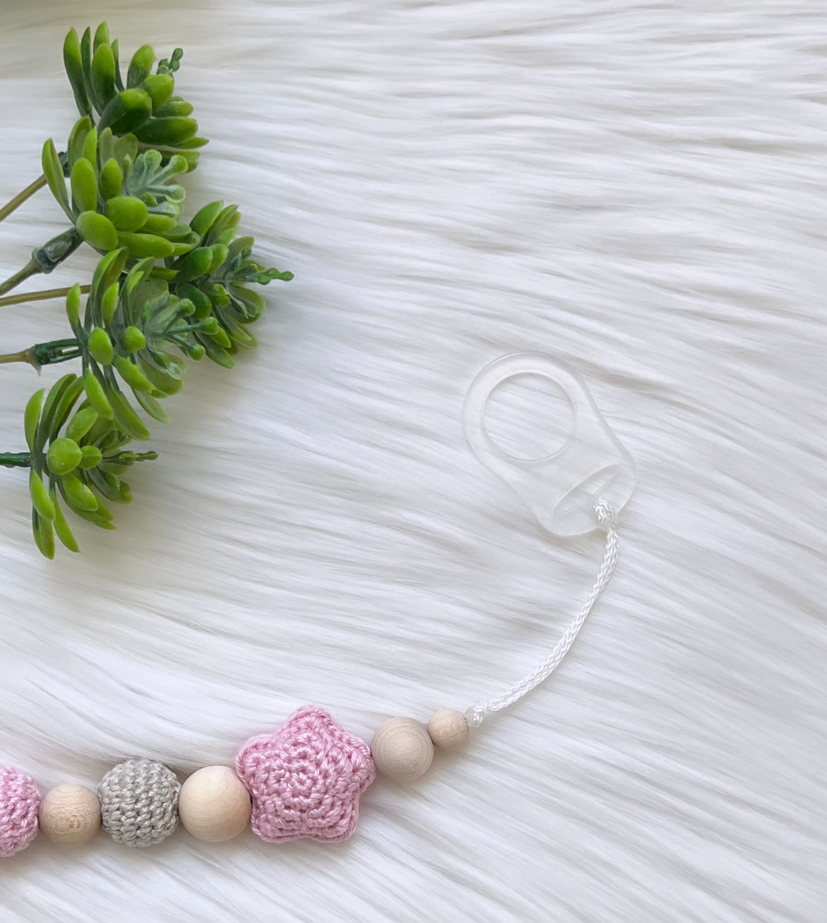 Schnullerkette Yara Rosa