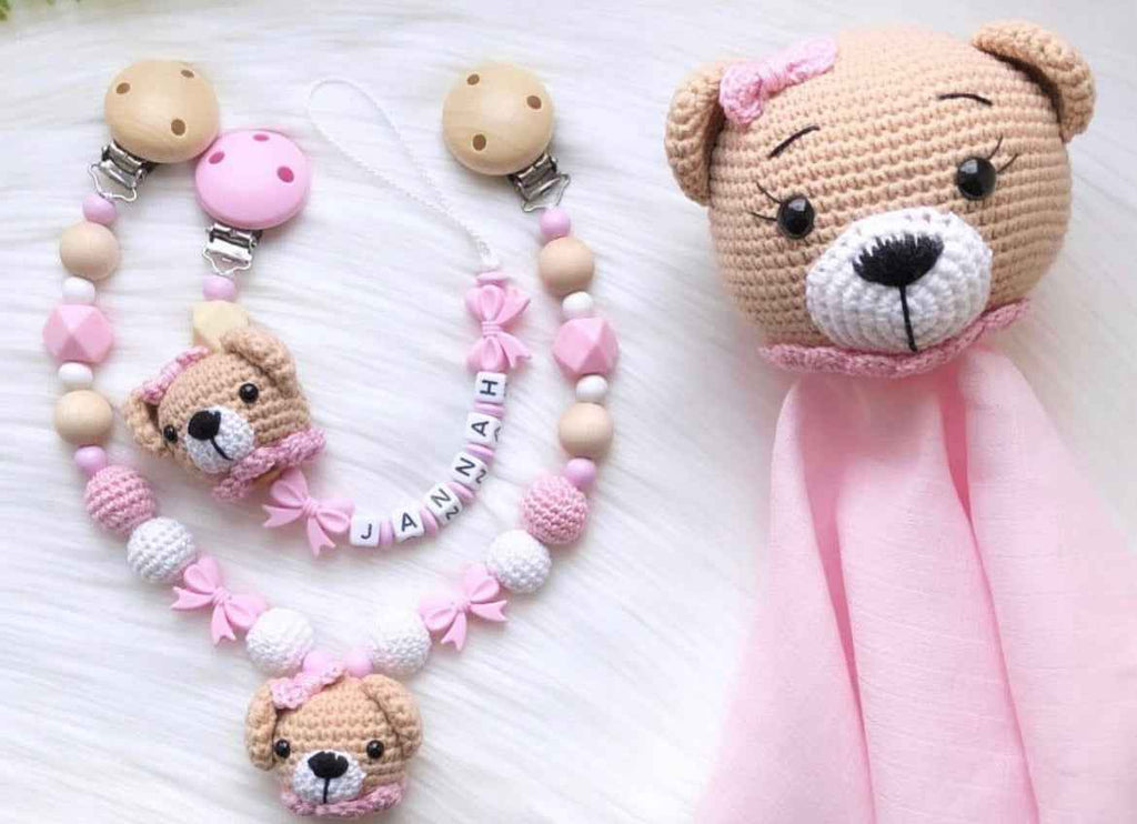 Lovely Bär-Set 5 - Schnullerketten-Yasi