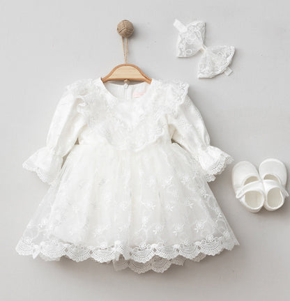 Baby Taufkleid 
Baby Mevlütkleid
Baby Newbornkleid für Hochzeit
Taufset 3 Teilig
Besondere Anlass 