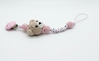 Schnullerkette Lovely Bär Lila