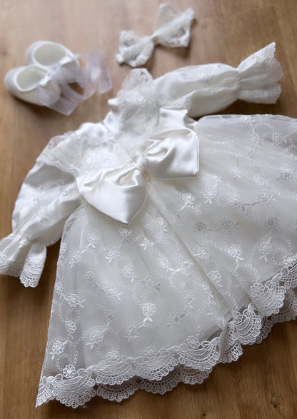 Baby Taufset/Mevlütset - 4 Teilig Deluxe / Creme 0-3 Mon.