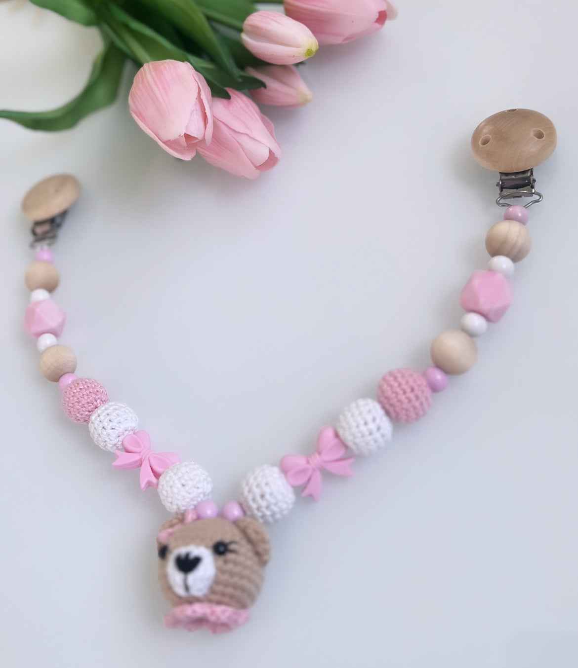 Wagenkette Lovely Bär - Schnullerketten-Yasi