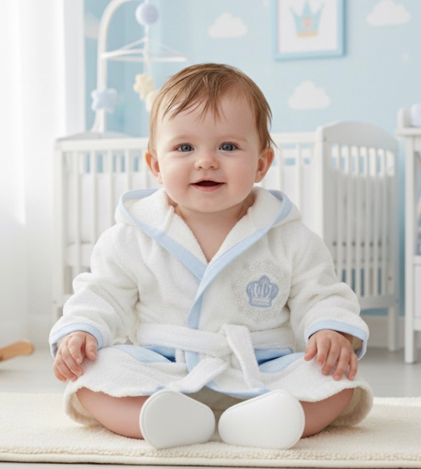 Baby Badeset Prinz - 4 Teilig - Blau
Badeset Wellness Baby 0-12 Monate 
Newborn Badeset