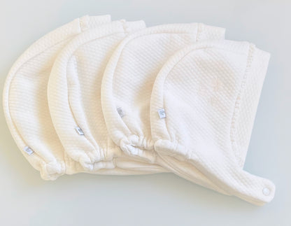 Baby Mütze 3 Blumig - Ecru