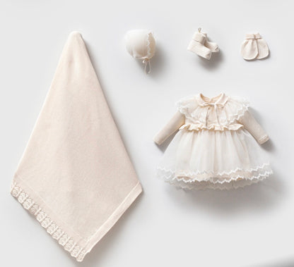 Baby Geschenkset “Pure Elegance” 5-Teilig / Creme ***Lieferung in 3-4 Wochen***