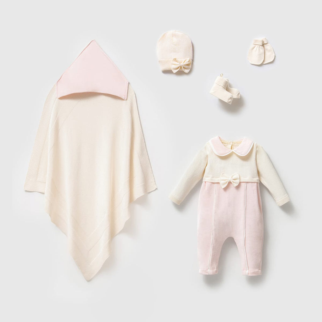 Baby Neugeborenen Set 
Samt Schleife 
Baby Erstausstattung 