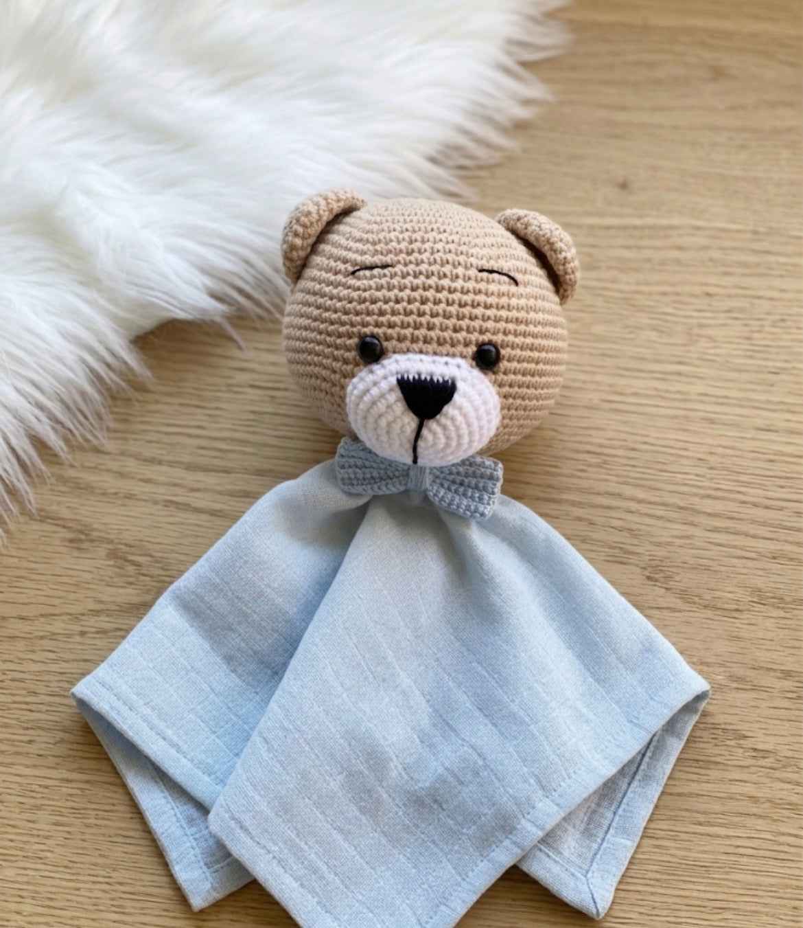 Baby Schnuffeltuch Sweet Bär - Schnullerketten-Yasi