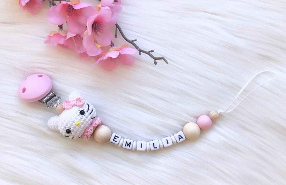 Schnullerkette Cute Kitty - Schnullerketten-Yasi