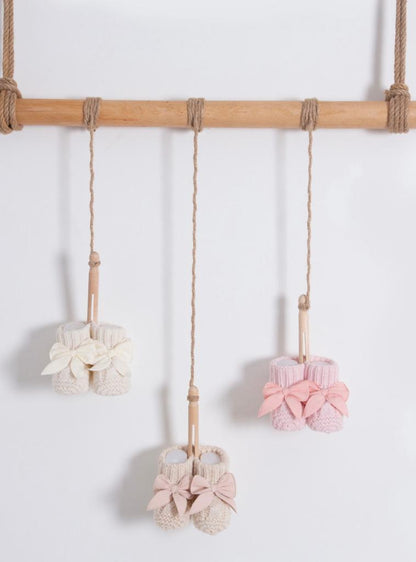 Baby Strickschuhe mit Luxe-Schleife 0-10 Monate
