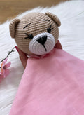 Baby Schnuffeltuch Bär Rosa 