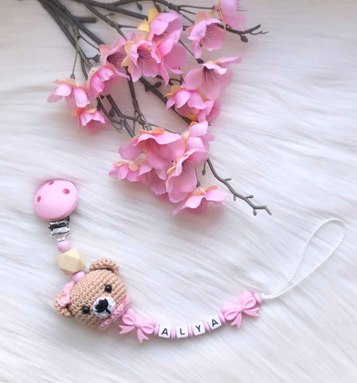 Schnullerkette Lovely Bär - Schnullerketten-Yasi