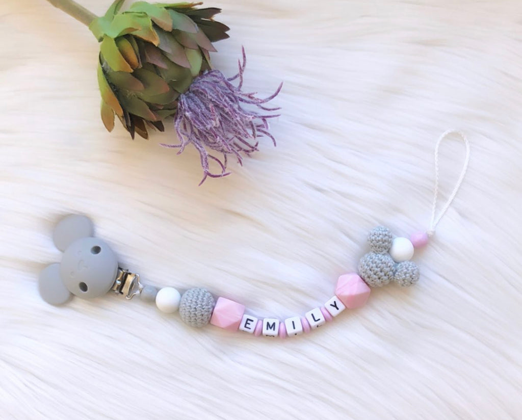 Schnullerkette mit Name Emily