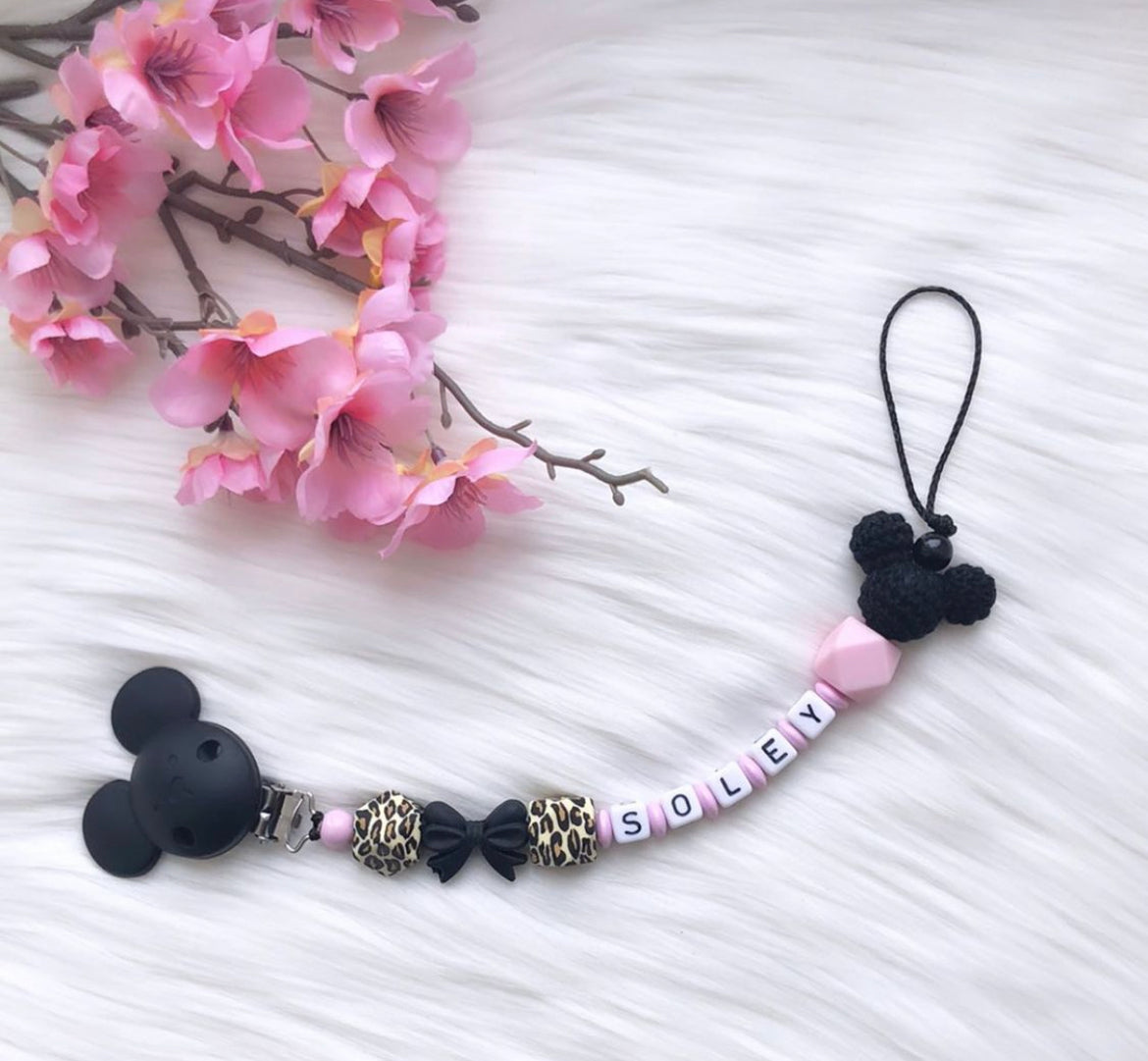Schnullerkette mit Name Soley