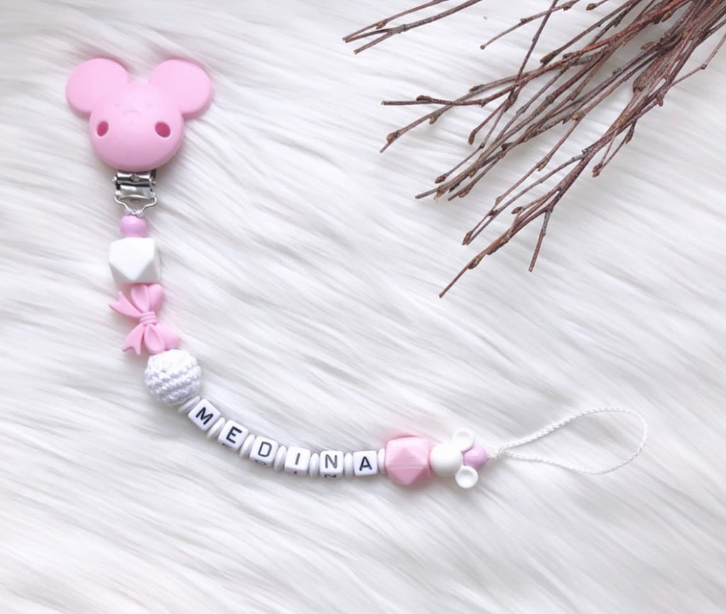 Schnullerkette mit Name Medina