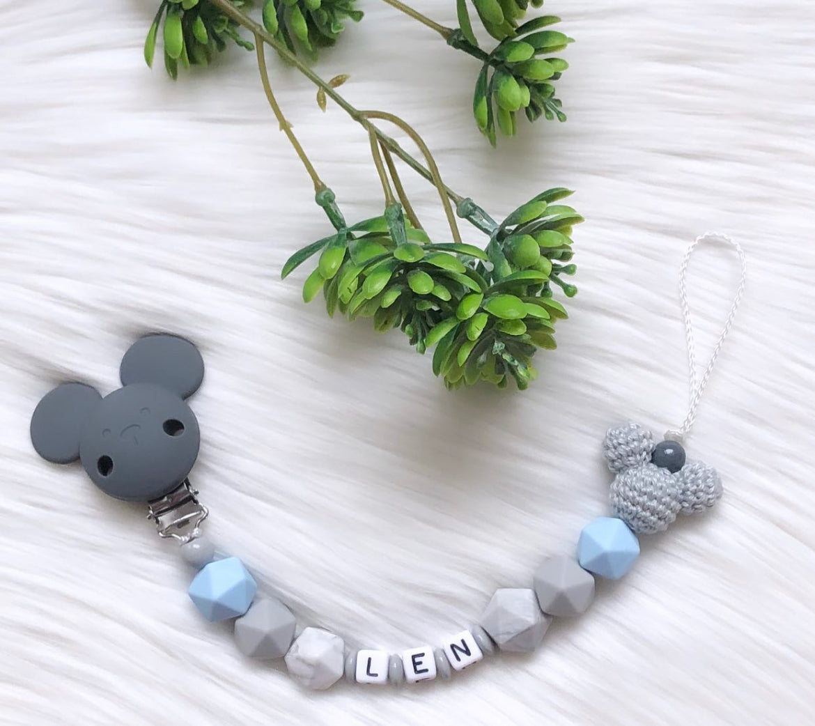 Schnullerkette mit Name Len