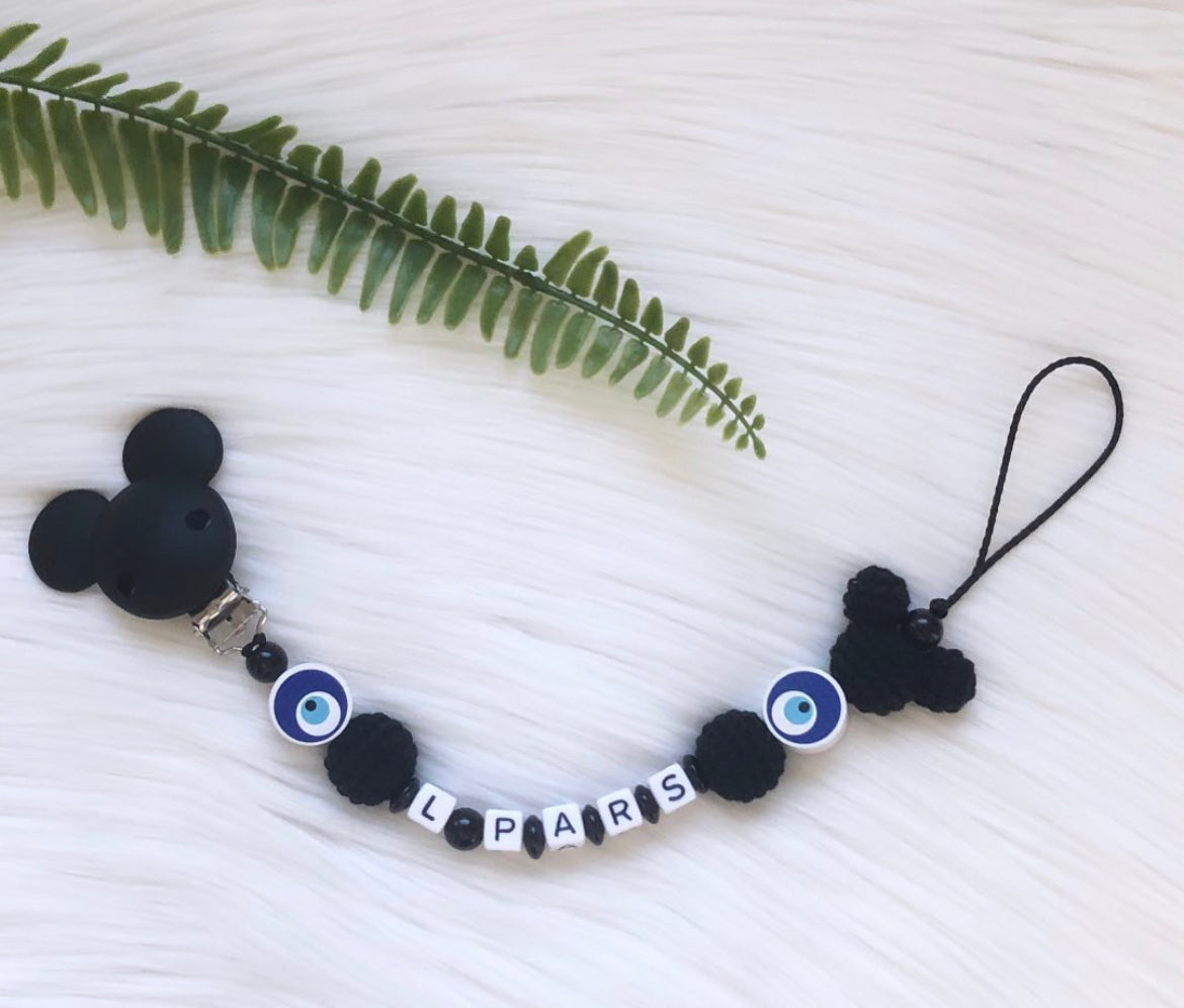 Schnullerkette mit Name Lars