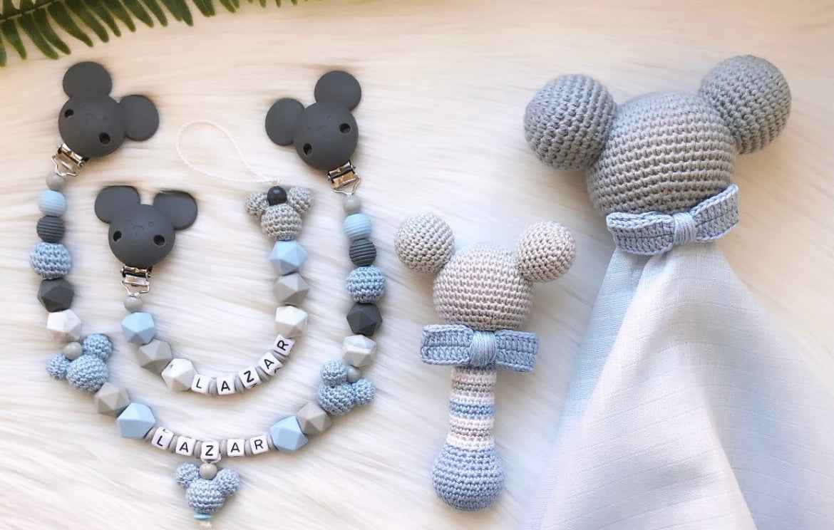 Wagenkette Dunkelgrau Blaue Maus