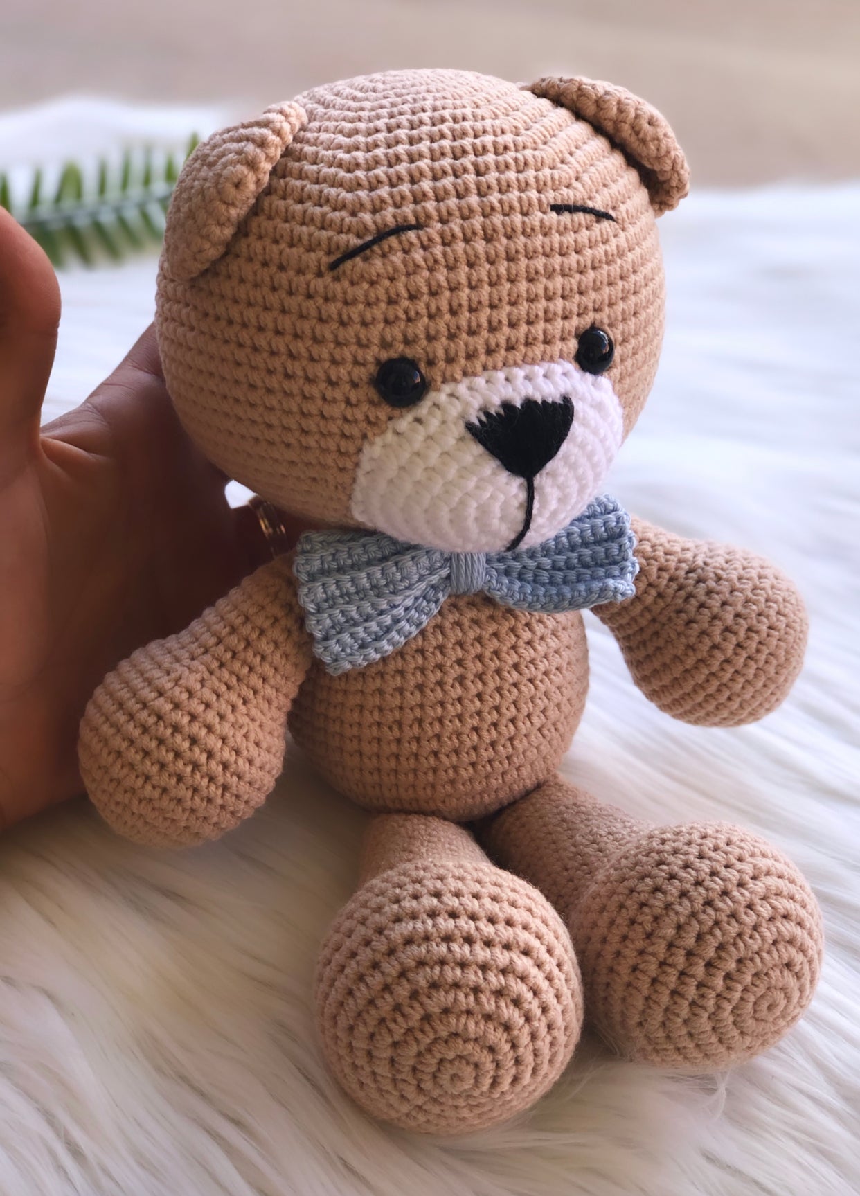 Baby Kuscheltier Sweet Bär
Handmade 

Baby Kuscheltier Bär - Der perfekte treue Begleiter! 
