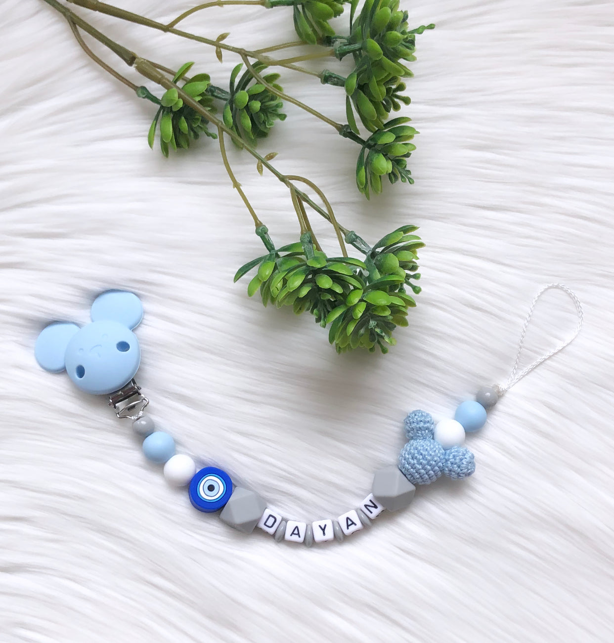 Schnullerkette Blaue Nazar