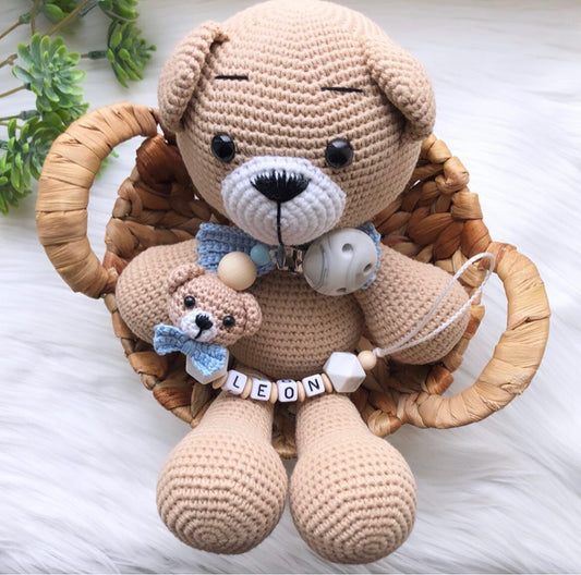 Baby Schnullerkette Baby Kuschelbär