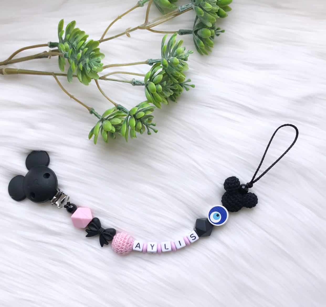 Schnullerkette Aylis Black