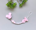 Schnullerkette Rosa Schleife